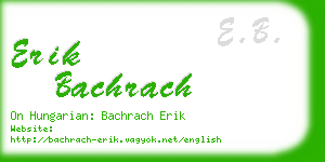 erik bachrach business card